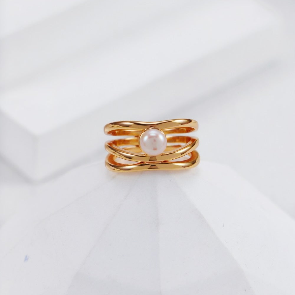 OR1403 Three-layer Pearl Ring