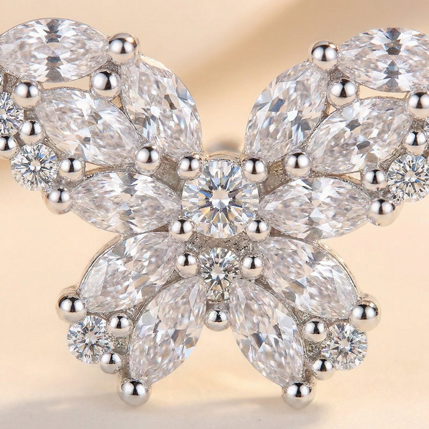 OE1608 Butterfly Moissanite Earrings