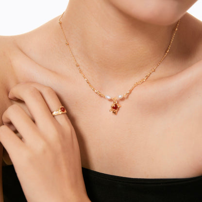 ON1506 Red Agate Necklace