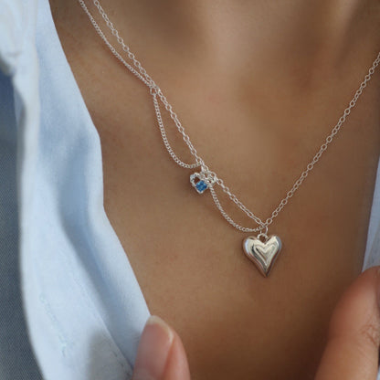 ON1619 Heart-Shaped Layered Necklace