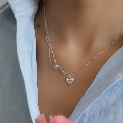 ON1619 Heart-Shaped Layered Necklace