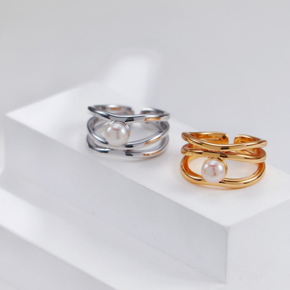 OR1403 Three-layer Pearl Ring