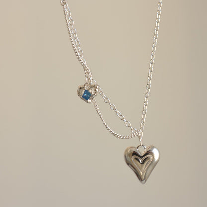ON1619 Heart-Shaped Layered Necklace