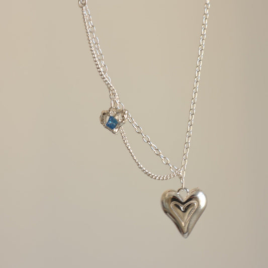 ON1619 Heart-Shaped Layered Necklace