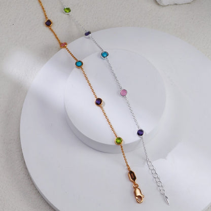 OB1510 Minimalist Natural Gemstone Bracelet