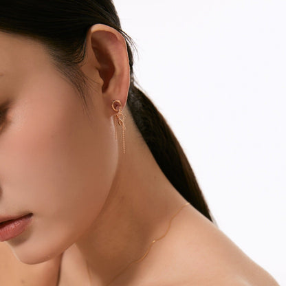 OE1616 Bowknot Drop Earrings