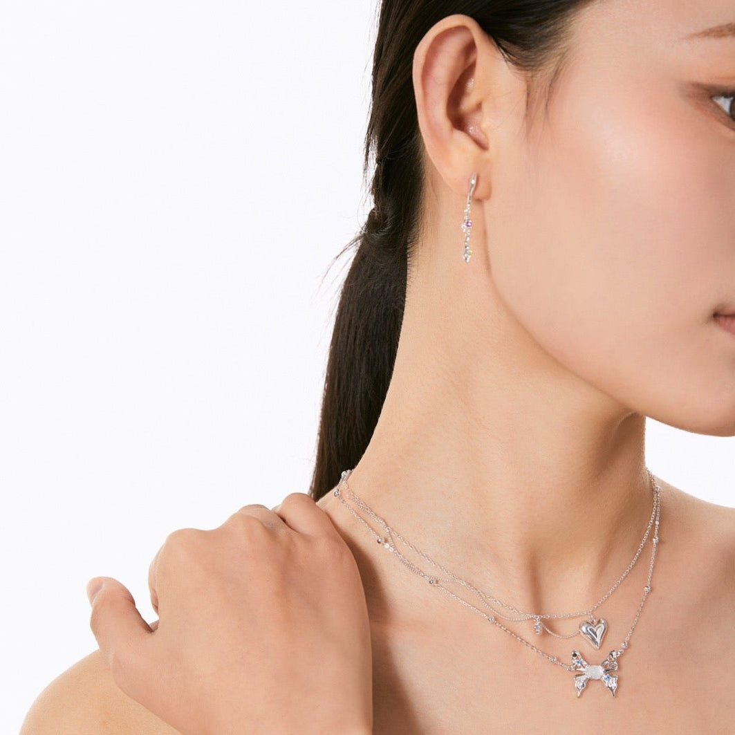 OE1615 Pinkish Romantic Earrings