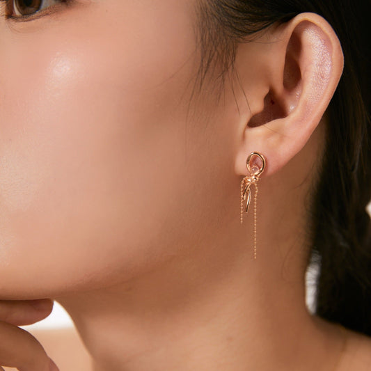 OE1616 Bowknot Drop Earrings