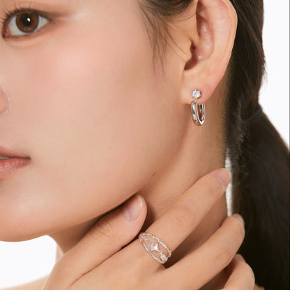 OE1617 Two-ways Hoop Earrings