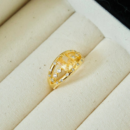 OR1401 Golden Moonlight Ring