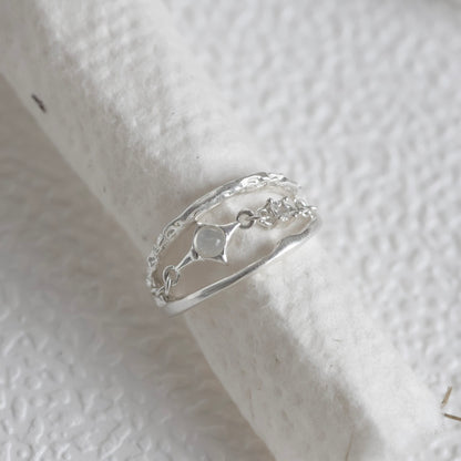 OR1419 Opal Three-layer Ring