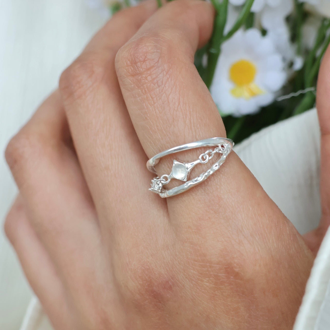 OR1419 Opal Three-layer Ring