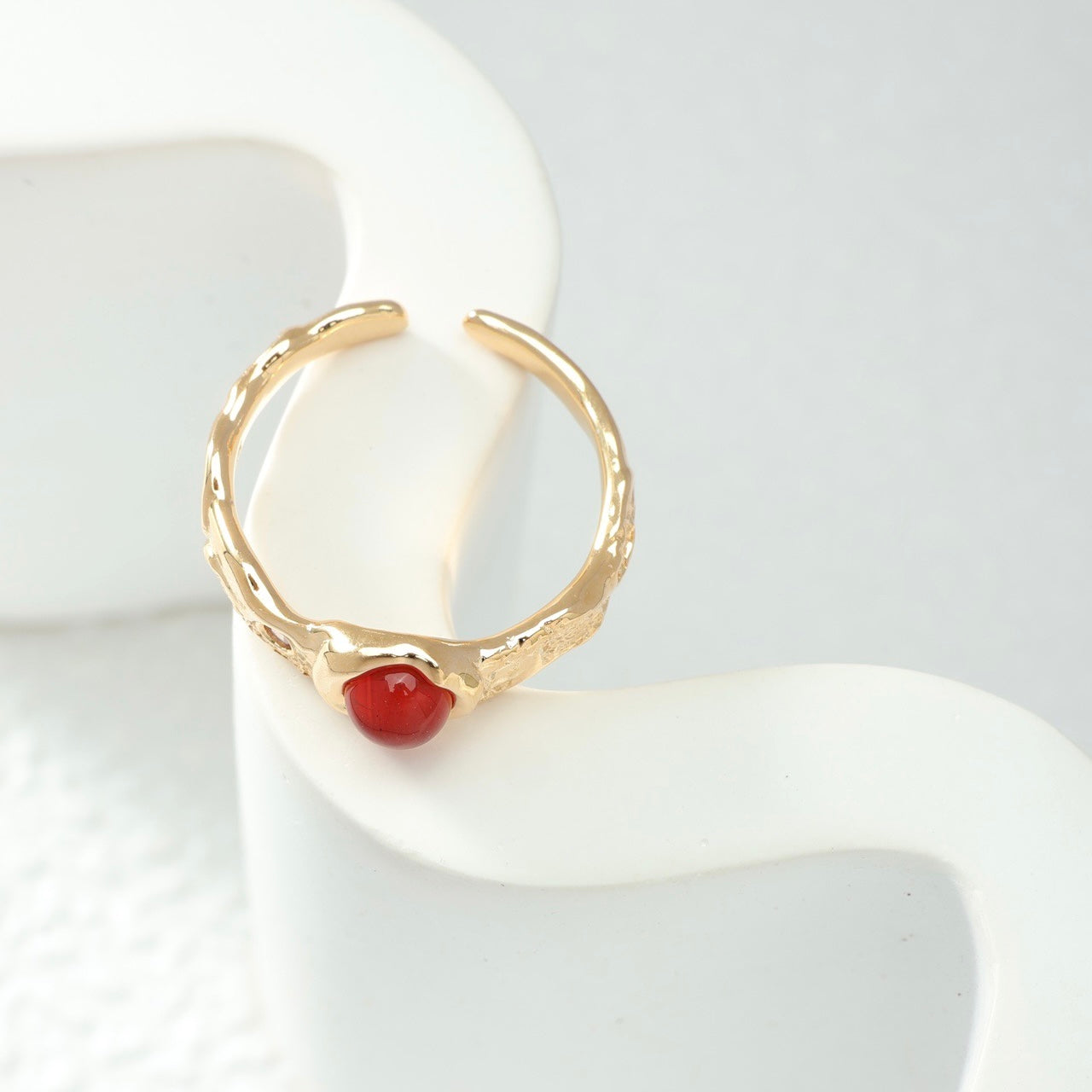 OR1411 Red Agate Ring