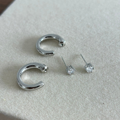 OE1617 Two-ways Hoop Earrings