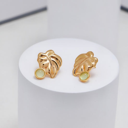 OE1603 Pink Calla Lily Chalcedony Earrings