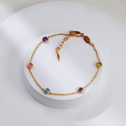 OB1510 Minimalist Natural Gemstone Bracelet