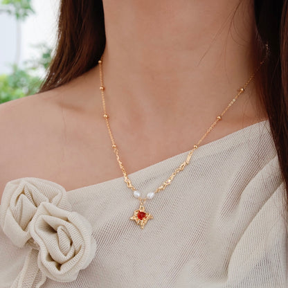 ON1506 Red Agate Necklace