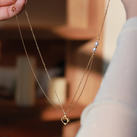 ON1618 Tigerite Pearl Necklace