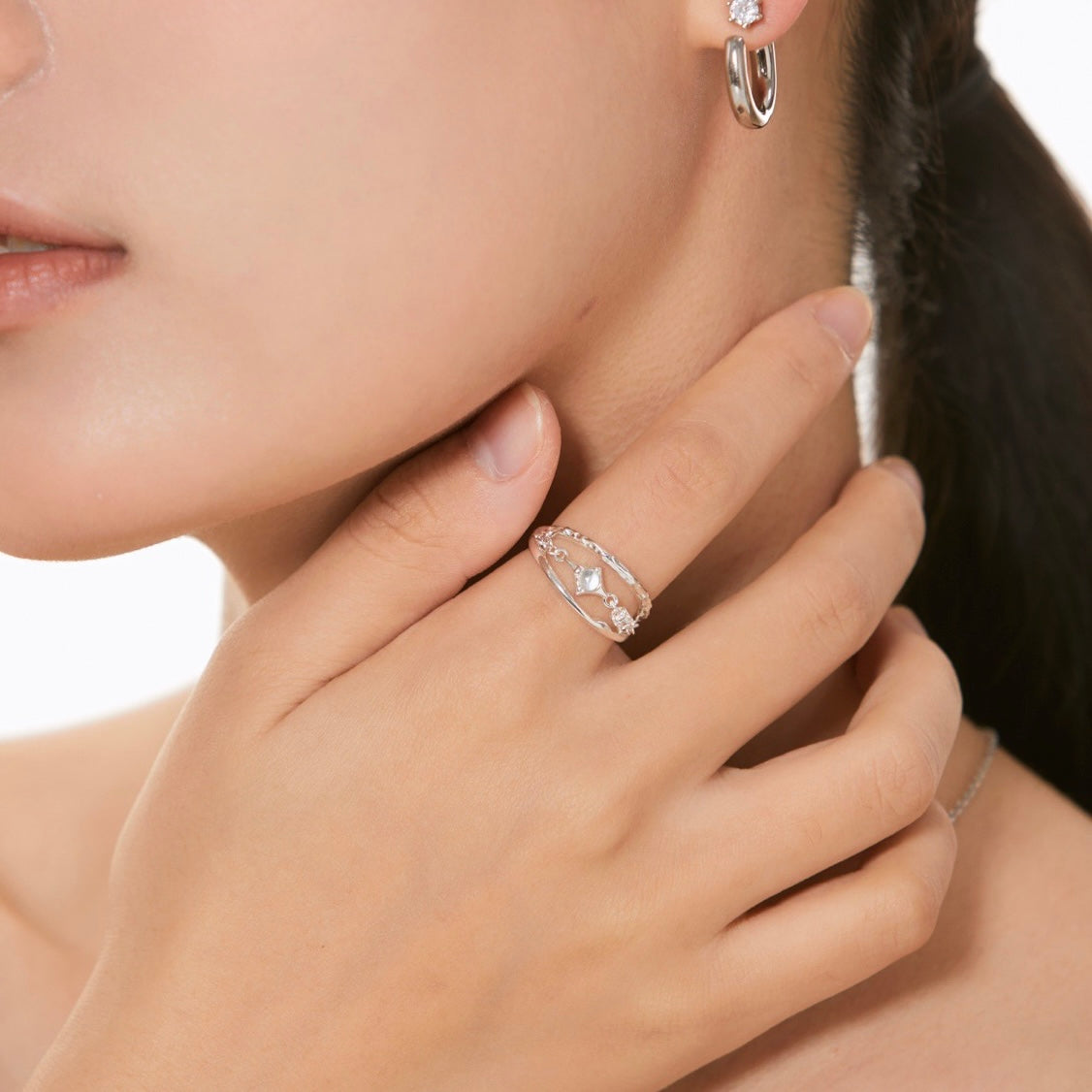 OR1419 Opal Three-layer Ring