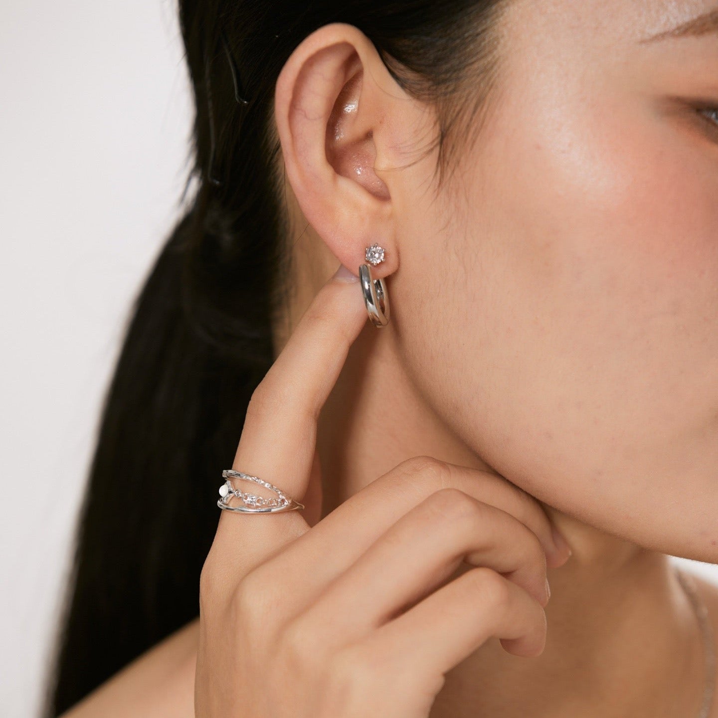 OE1617 Two-ways Hoop Earrings