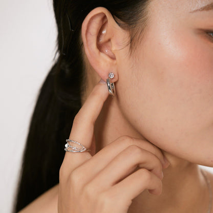 OE1617 Two-ways Hoop Earrings