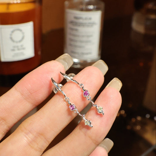 OE1615 Pinkish Romantic Earrings