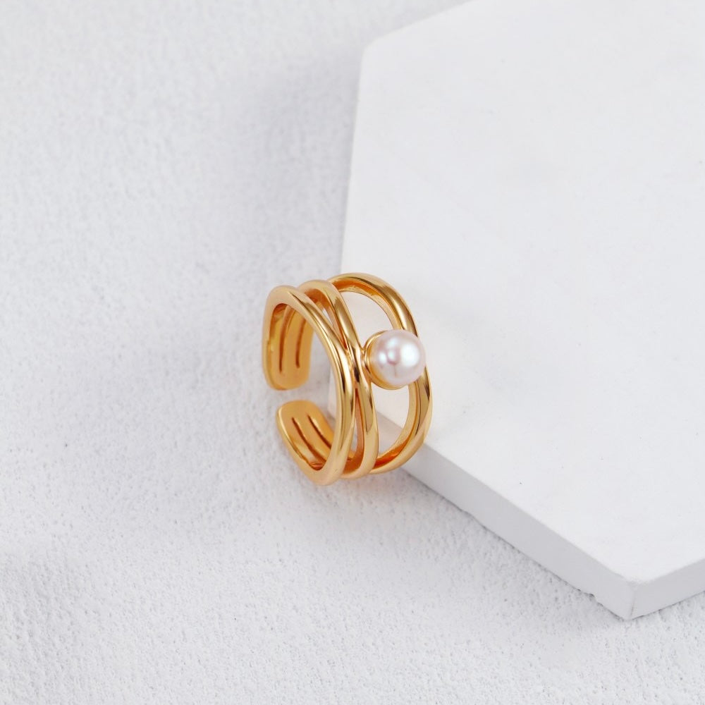 OR1403 Three-layer Pearl Ring