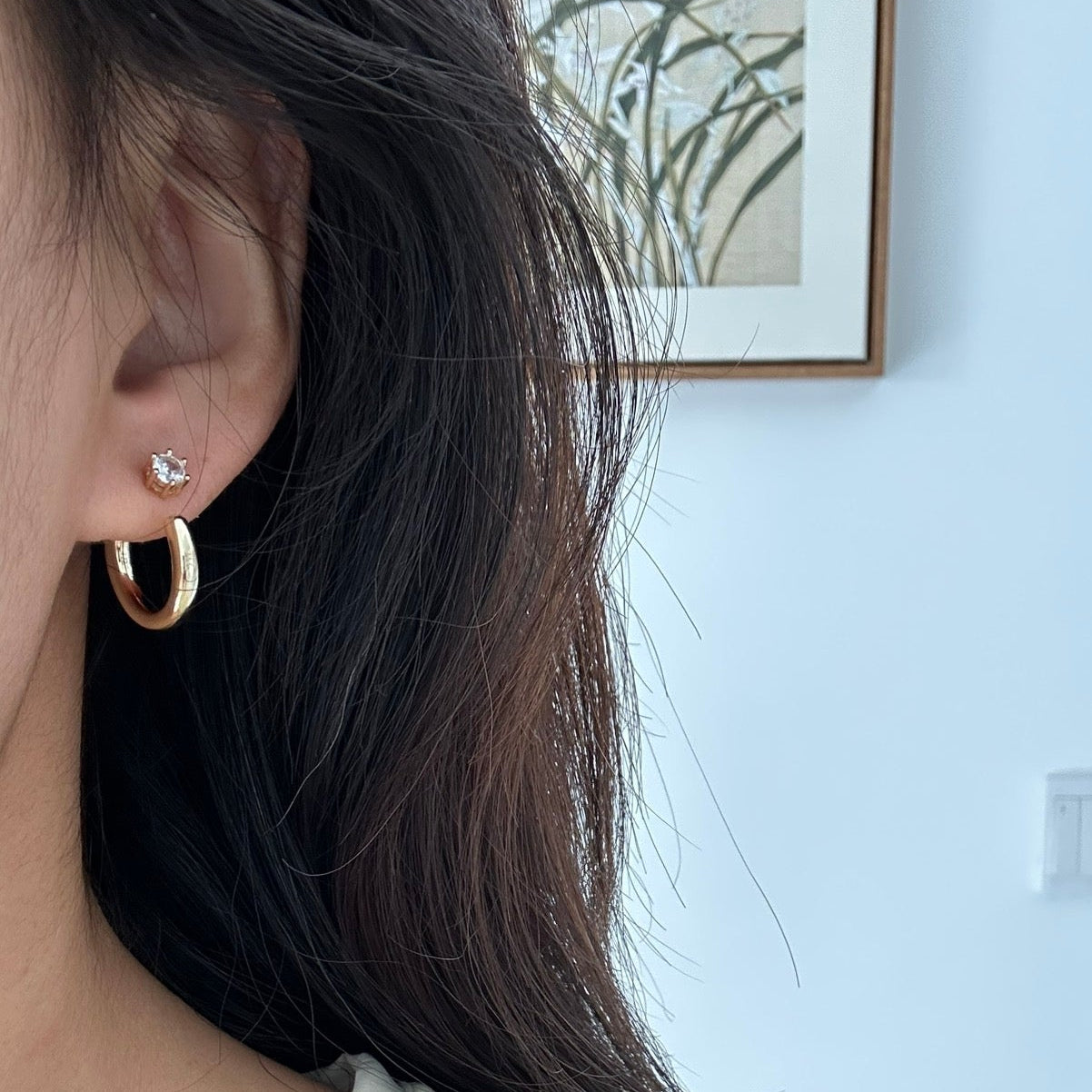 OE1617 Two-ways Hoop Earrings