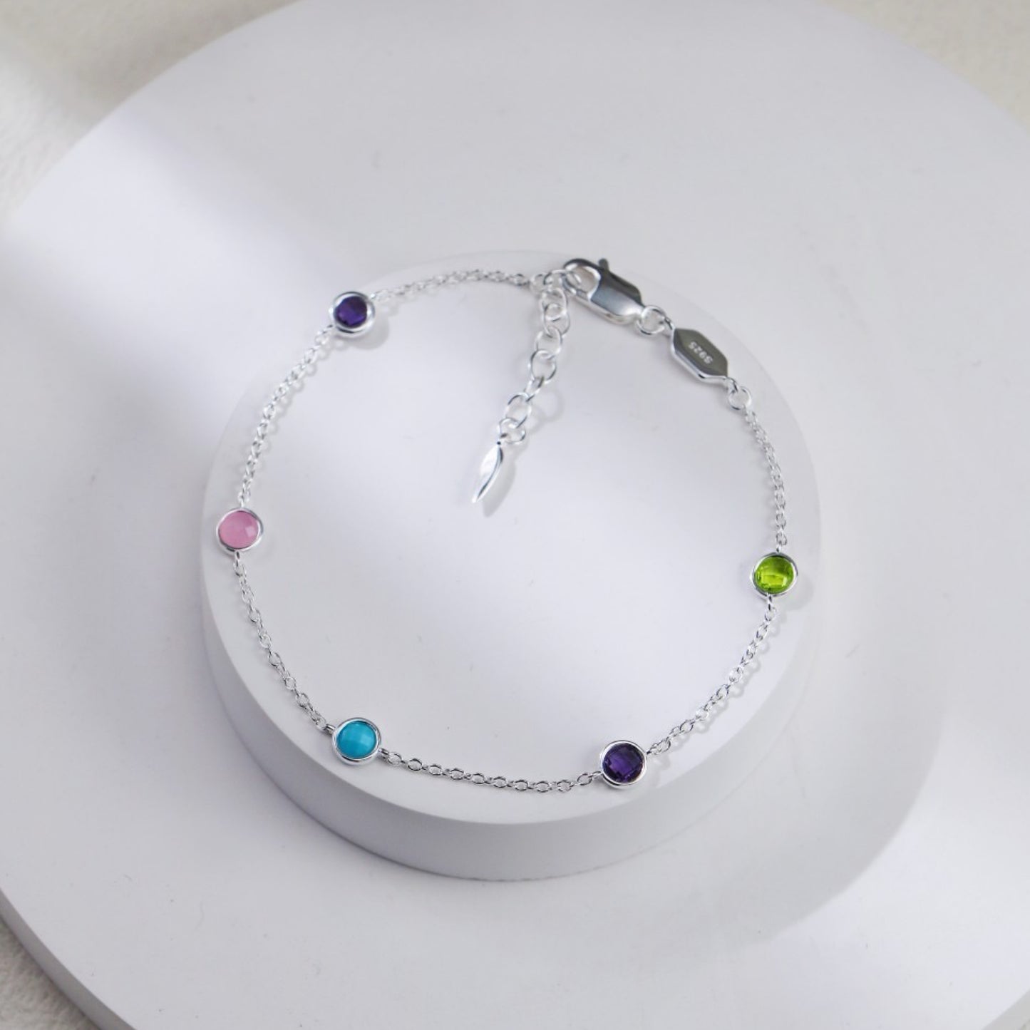 OB1510 Minimalist Natural Gemstone Bracelet