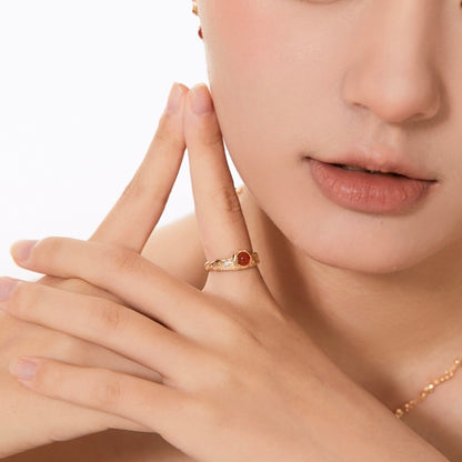 OR1411 Red Agate Ring
