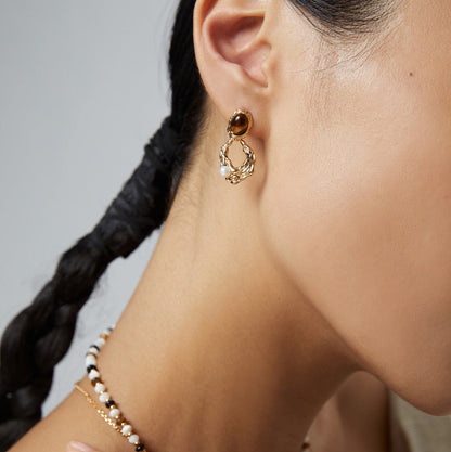 OE1618 Tigerite Earrings