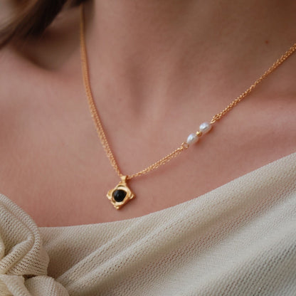 ON1618 Tigerite Pearl Necklace