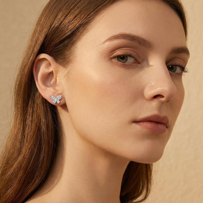 OE1608 Butterfly Moissanite Earrings
