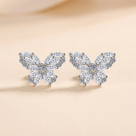 OE1608 Butterfly Moissanite Earrings