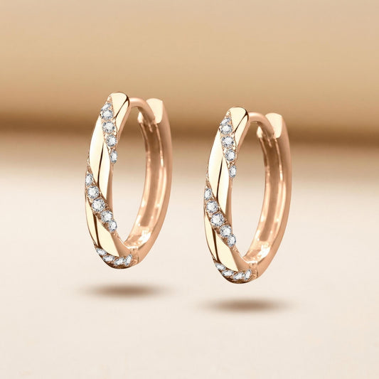 OE1601 Moissanite Hoop Earrings