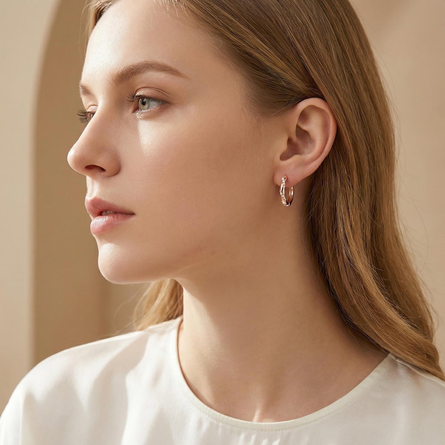 OE1601 Moissanite Hoop Earrings