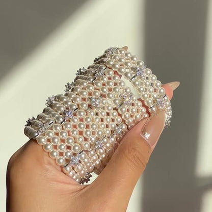 OB1505 Three-Layer Swarovski Pearl Bracelet